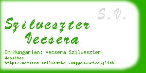 szilveszter vecsera business card